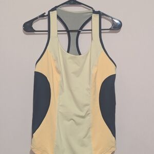 Lululemon Yellow and Gray  Size 12 Athletic Tank Top